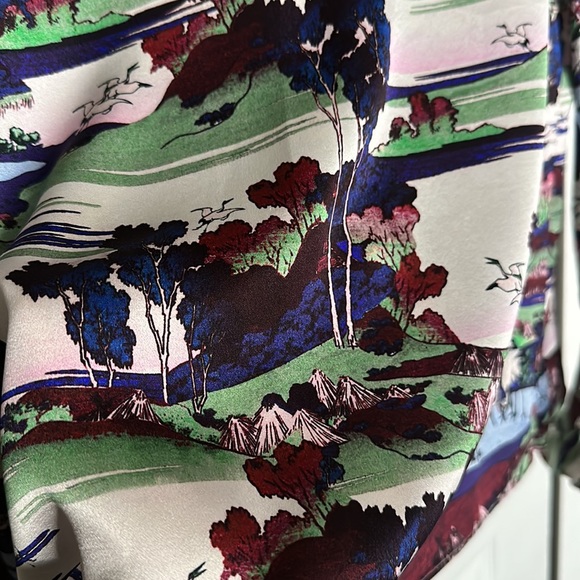 Erdem Silk Blouse with Ruffled Sleeves - US Size 10 - Picture 3 of 7